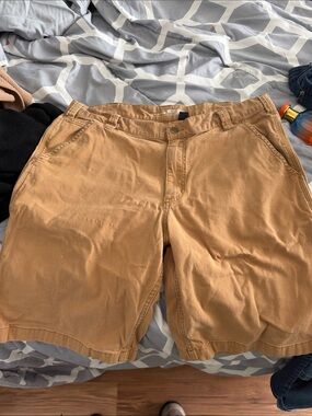 Carhartt Men's Casual Tan Chino Shorts Work Shorts